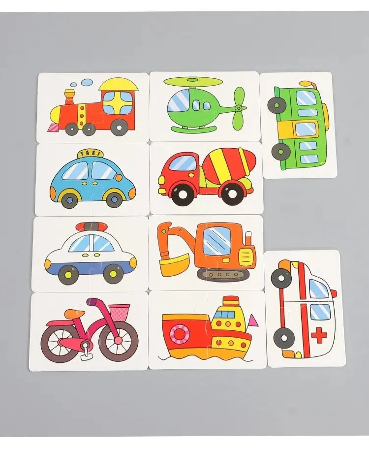 32 Pcs Enlightenment Card Matching Puzzle Early Education Cartoon Pattern Cognitive Boys and Girls Toys